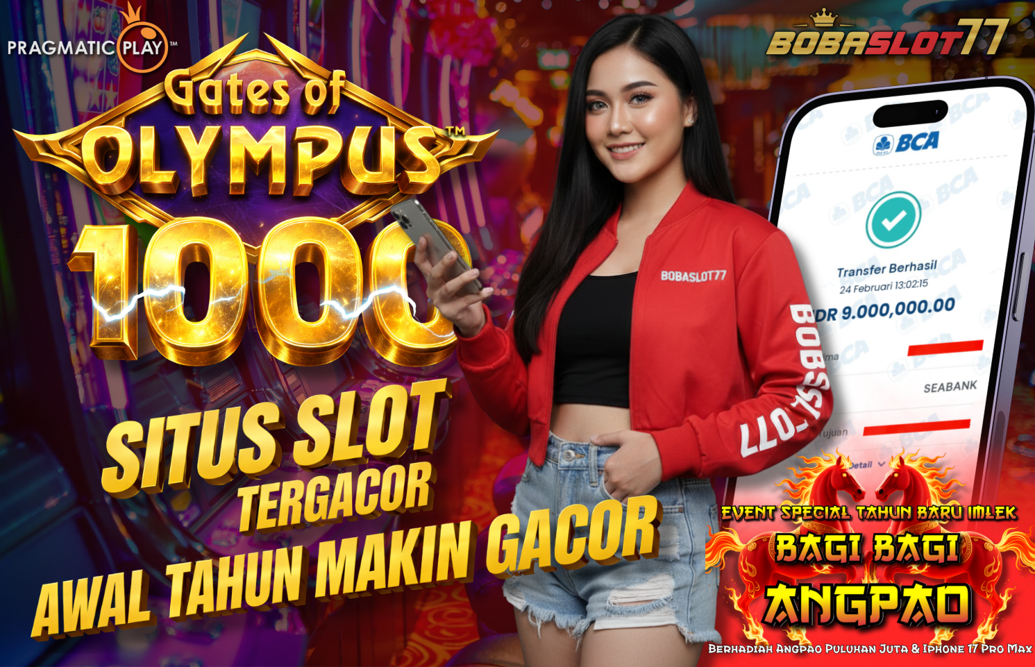 Selamat kepada user id : des**ta Wede Rp 9.000.000 di Game GATES OF OLYMPUS 1000 PRAGMATIC PLAY Cair Gk Sampe 1 Menit! Menang Mudah di Bobaslot77
